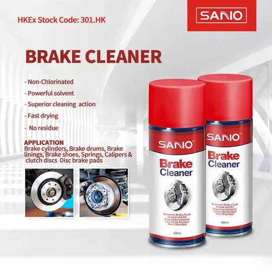 Sanvo Brake Parts Cleaner 650ml Kleen Spray Dust Disc Parts Cleaner Liquid Clutch Disc Spray Brake Systems Brake Cleaner