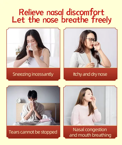 Herbal Extract Acupuncture Plaster Relieves Rhinitis, Sensitive Sneezing, Nasal Patch