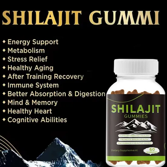 100%Pure Shilajit Resin Dietary Supplement Shilajit Gummies Plant Extracts Enhance Energy