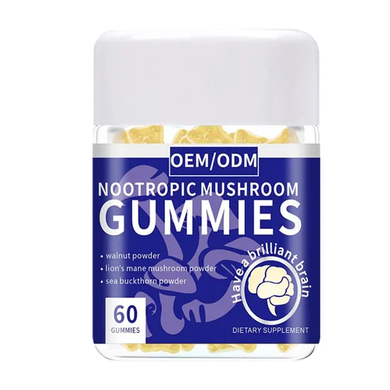 Brain Boosting Herbal Organic Vegan Mushroom Gummy for Adults and Teens