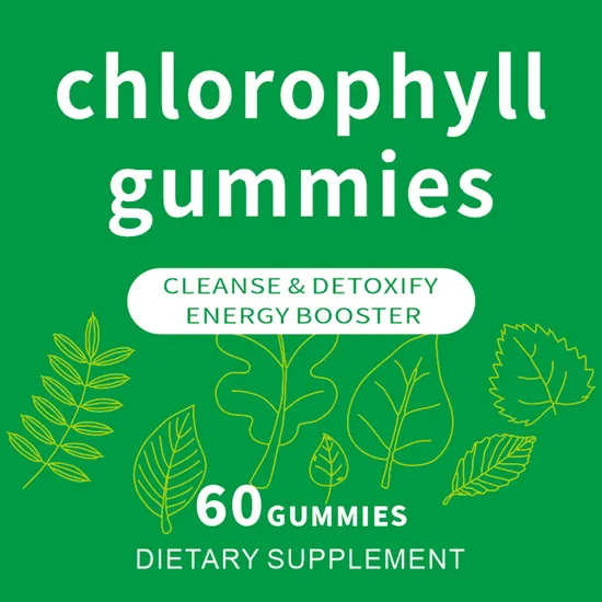 Natural Plant Extract Chlorophyll Gummies, Enhance Immunity, Cleansing, Detoxification and Beauty, Supplements