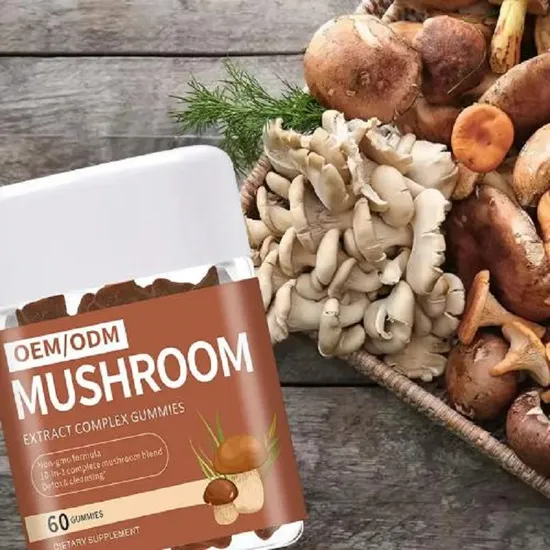 OEM Chewable Compound Mushroom Gummies Strong Bones and Immunity Supplement