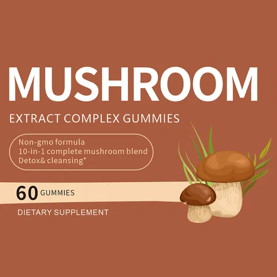 OEM Chewable Compound Mushroom Gummies Strong Bones and Immunity Supplement