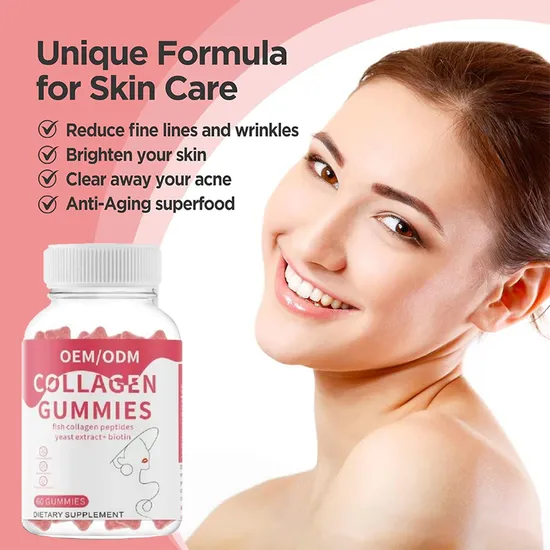 OEM Healthy Collagen Marine Collagen Hydrolyzed Dietary Supplement Collagen Gummies