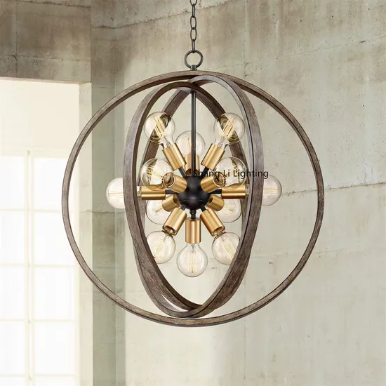 American Village Chandelier Living Room Simple and Creative Spherical European Style Retro Bedroom Porch Corridor Stair Dining Room Pendant