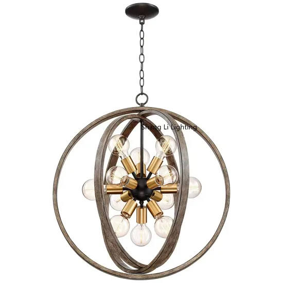 American Village Chandelier Living Room Simple and Creative Spherical European Style Retro Bedroom Porch Corridor Stair Dining Room Pendant