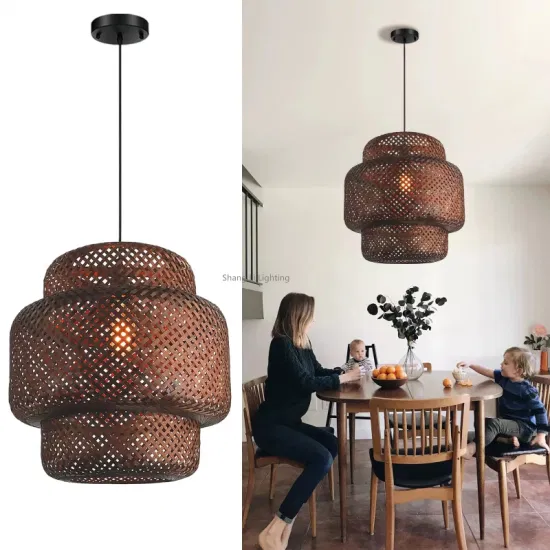 Bamboo Art Chandelier Creative Personality Lantern Restaurant Restaurant Bamboo Rattan Art Pendant