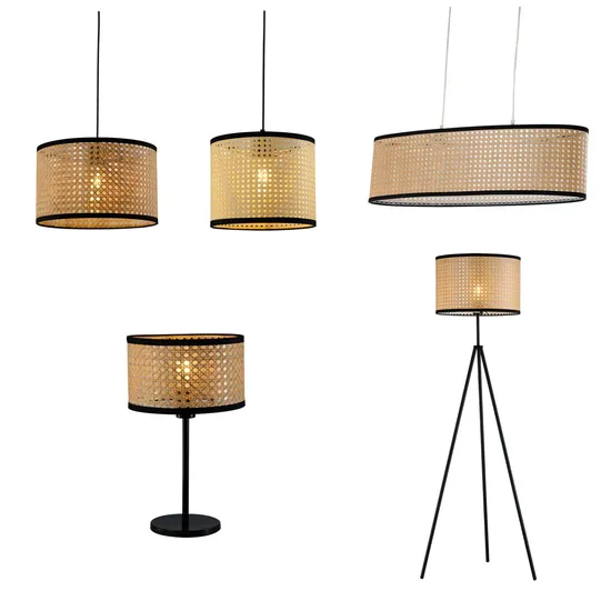 Modern Designwave Shape Bamboo Pendant Light for Restaurant Dining Room Bedroom