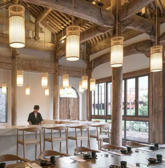 Modern New Chinese Style Bamboo House Restaurant Hotel B & B