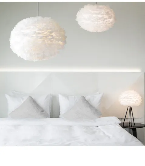 Nordic Ins Feather Light Bedroom Warm and Romantic Modern Minimalist Children′ S Room Master Bedroom Creative Net Red Lighting