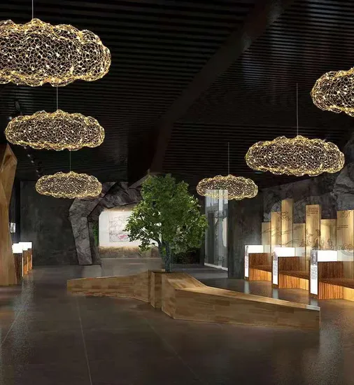 Postmodern Firefly Cloud Restaurant Chandelier Nordic Designer Creative Full Star Bar Woven Pendant Lights