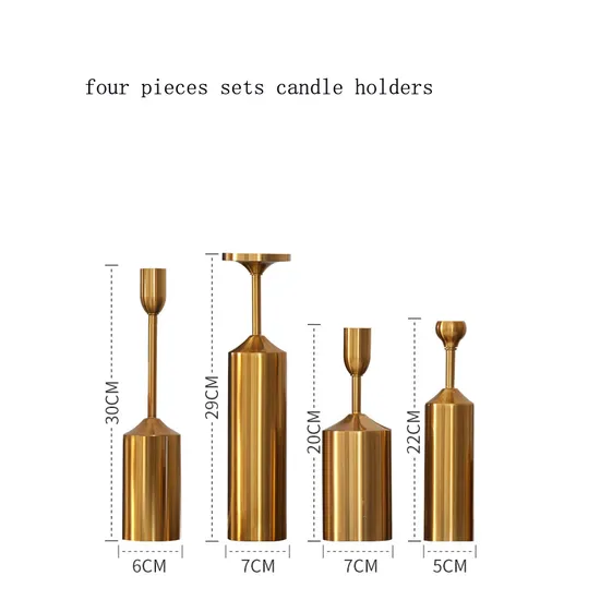 Candle Holder Table Nordic Modern Stick Wedding Decorative Candlesticks Stand Metal Gold Luxury Candle Holder for Home Decor