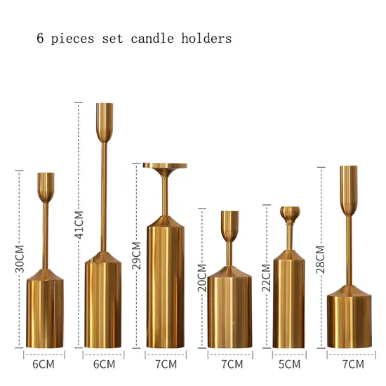 Candle Holder Table Nordic Modern Stick Wedding Decorative Candlesticks Stand Metal Gold Luxury Candle Holder for Home Decor