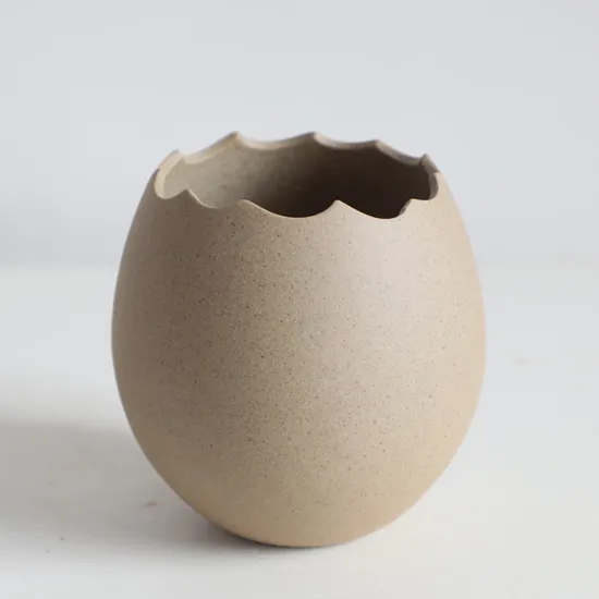 Ceramic Egg Shell Flower Vase High Quality Simple Cute Ceramic Flower Pot