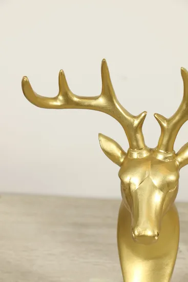 Custom Resin Craft for Decor Custom Gold Deer Head for Home Decor