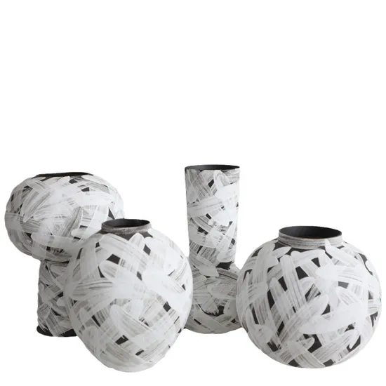 Handmade Modern Abstract Ceramic Vase Set Large Tall Floor Vases with Glazed Porcelain for Home Hotel Decor