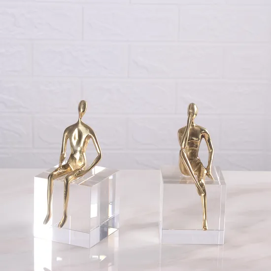 Home Decorative Accent Brass Statue Luxury Descktop Decorative Items Home Decor Object