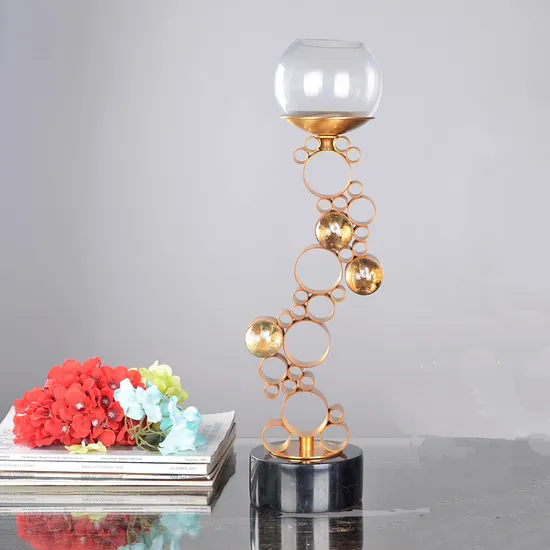 Luxury Home Decor Accessories Brass Decorative Candle Holder