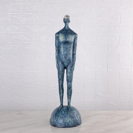 Modern Home Decorations Resin Bust Sculpture in Blue