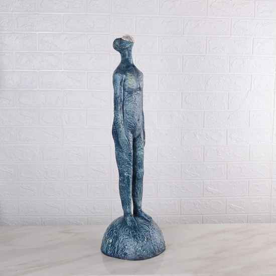 Modern Home Decorations Resin Bust Sculpture in Blue