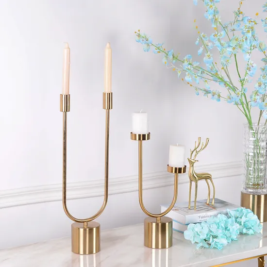 Modern Home Decorative Candleholder Luxury Home Metal Accent