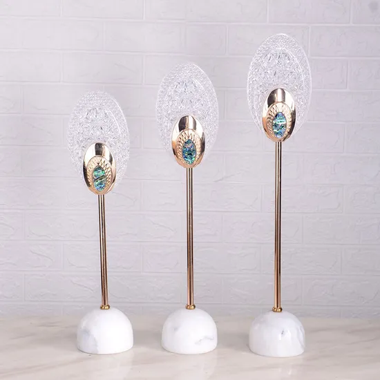 Modern Luxury Home Accents 3 Pieces Sets Girl Room Showpieces for Home Decoration with Acrylic and Marble Decor