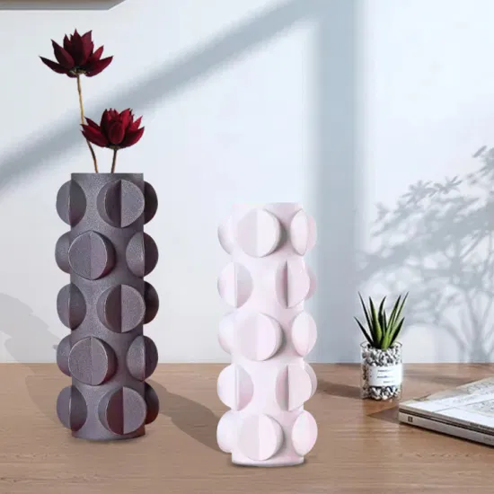 Modern White Color Clay Ceramic Vases for Home Decoration Home Decor Item Table Top Ceramic Living Room Home Decor Nordic Vase