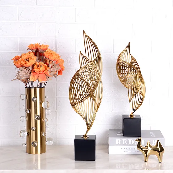 Nordic Table Living Room Metal Abstract Gold Home Decor Gold Accessories for Home