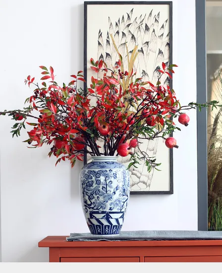 Traditional Chinese White and Blue Porcelain Vases