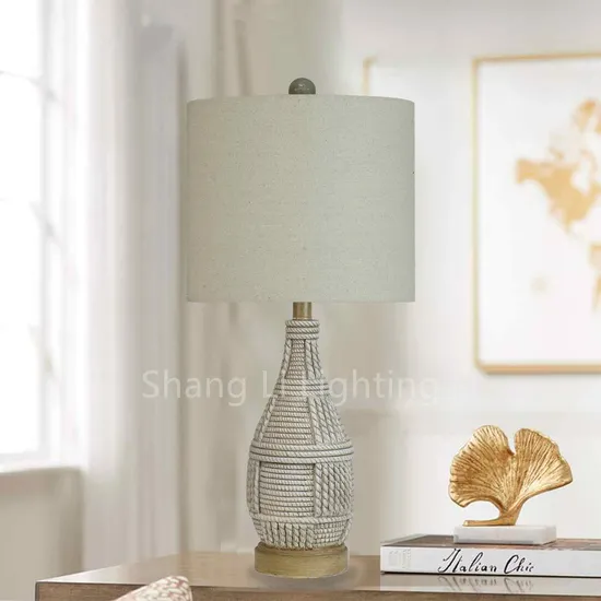 American-Style B&B Hotel Bedroom Bedside Lamp-Like Table Lamp Panel Soft French Design Retro Resin Carving Decorative Table Lamp