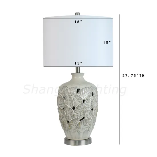 American Classic Leaf Pattern Ceramic Hollow Table Lamp American Country Nordic New Chinese Table Lamp Manufacture