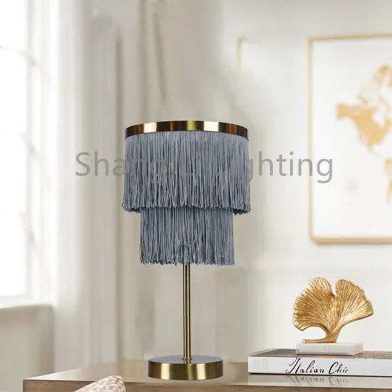 American Country Retro Chandelier Bedroom Cotton Thread Lamp Cotton Thread Tassel Creative Villa Hotel Restaurant Lamp Living Room Lamp Table Lamp