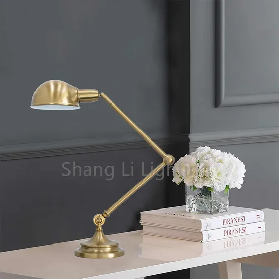 American Minimalist Table Lamp Antique Copper Full Copper Table Lamp Bedroom Bedside Study Office LED Eye Protection Decorative Table Lamp