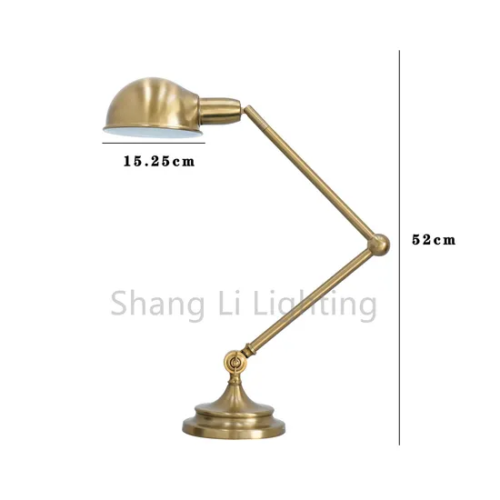 American Minimalist Table Lamp Antique Copper Full Copper Table Lamp Bedroom Bedside Study Office LED Eye Protection Decorative Table Lamp