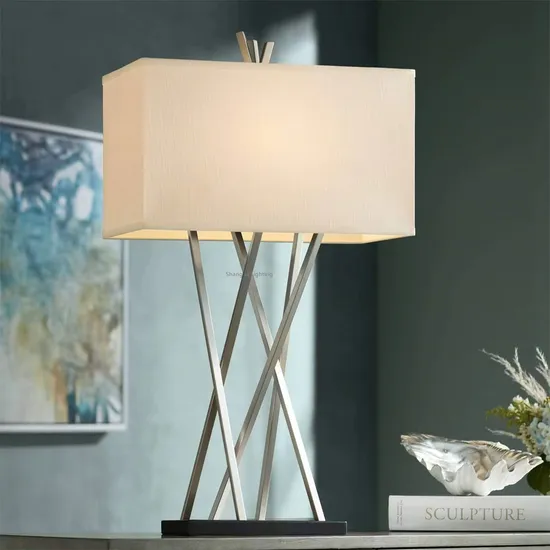 American Style Luxury Aluminum Metal E26 Floor Standing Lamp for Holiday Inn Hotel Living Room Table Lamp