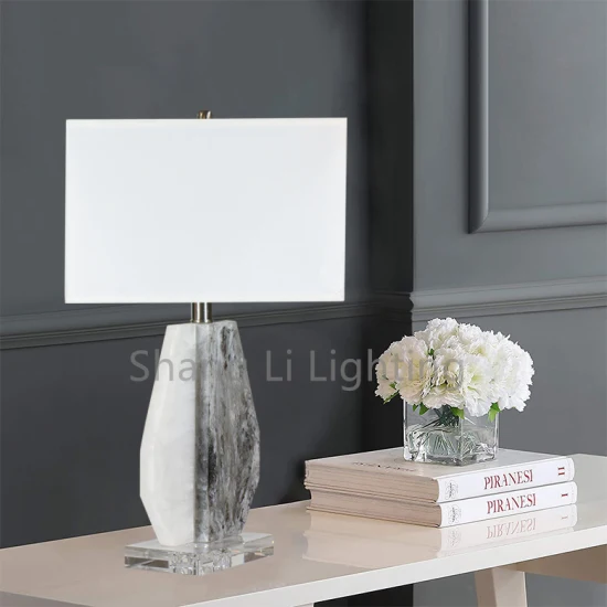 American Table Lamp Creative Light Luxury Marble Postmodern Minimalist Atmosphere Model Room Living Room Bedroom Bedside Study Lighting