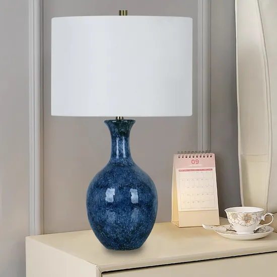 American Table Lamps Blue Glazed Table Lamps Decorative Lamps