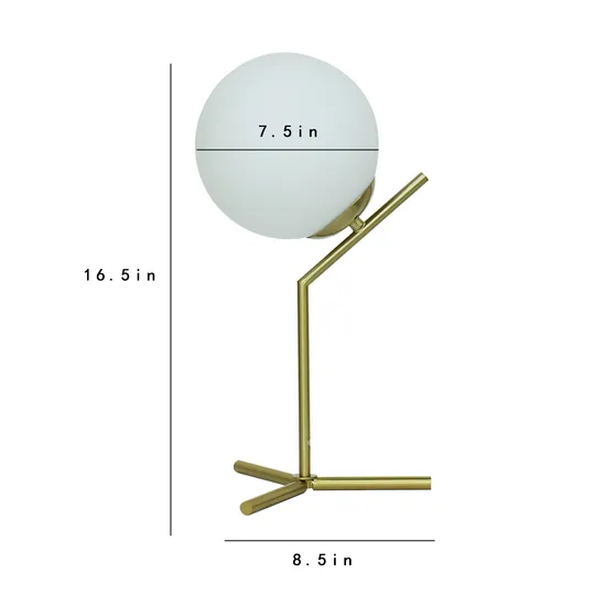 Bedroom Bedside Glass Table Lamp Simple Modern Study Lamp Nordic Creative Decoration Living Room Ball Reading Lamp