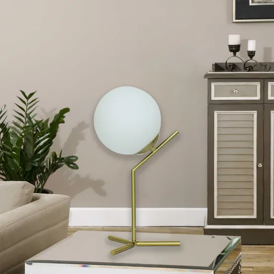 Bedroom Bedside Glass Table Lamp Simple Modern Study Lamp Nordic Creative Decoration Living Room Ball Reading Lamp