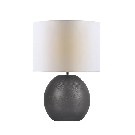 Black Ceramic Table Lamp with White Fabric Shade Table Lamp