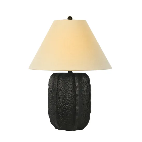 Black Ceramic Table Lamp Vase Shape Decorative Table Lamps