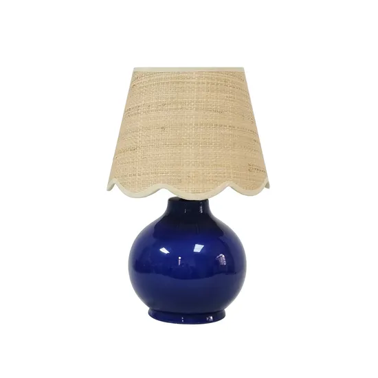 Blue Ceramic Small Size Table Lamp Bedside Lamp Decorative Light