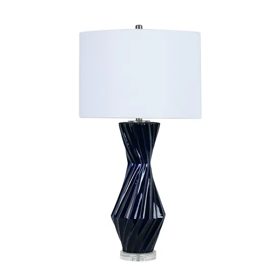 Blue Ceramic Table Lamp Vase Shape Table Lamp Premium Table Lamps