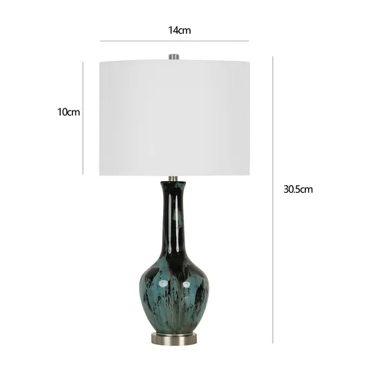 Blue Mottled Glass Table Lamp Bedside Lamp Night Light