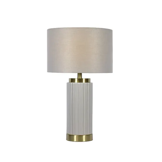 Ceramic Table Lamp Grey Colour Bedroom Table Lamp