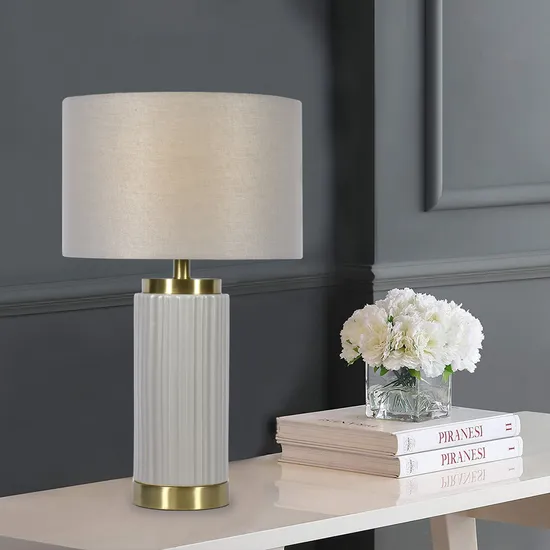 Ceramic Table Lamp Grey Colour Bedroom Table Lamp