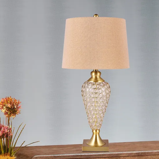 China Lamp Manufacturer Crystal Glass Table Lamp Bedside Lamp in The Bedroom