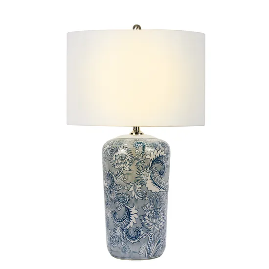 Chinese Celadon Bedroom Bedside Table Lamp Premium Feeling Villa Celadon Porcelain Table Lamp 2025 New Table Lamps