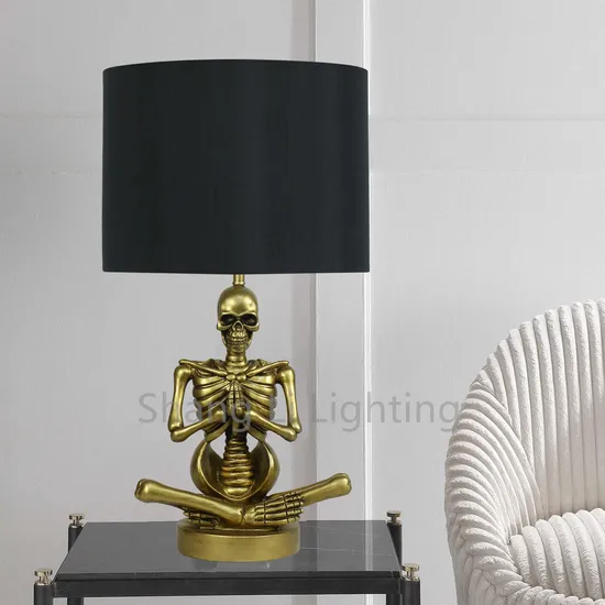 Christmas Table Lamp Meditating Skull Table Lamp Personality Retro Brass Decorative Handicraft Table Lamp Floor Lamp