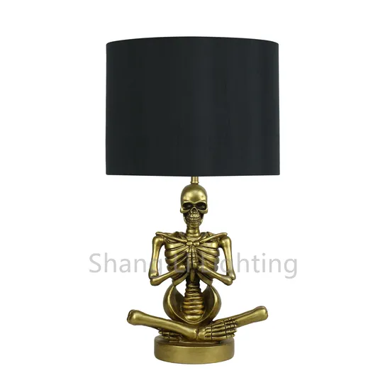 Christmas Table Lamp Meditating Skull Table Lamp Personality Retro Brass Decorative Handicraft Table Lamp Floor Lamp